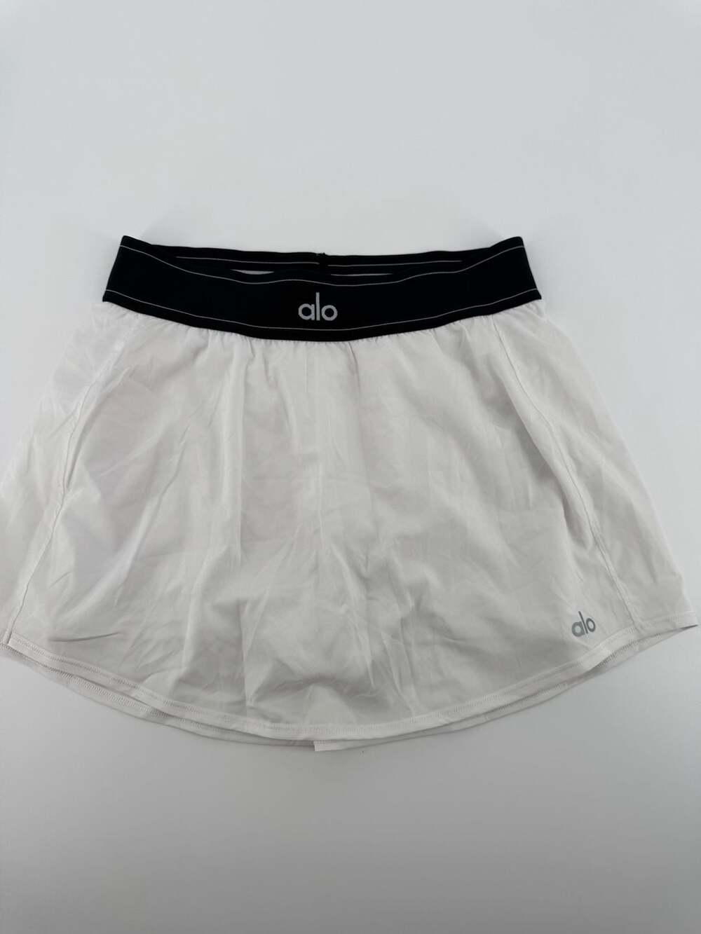 Alo Yoga Matchpoint Tennis Skirt White Black Size XS